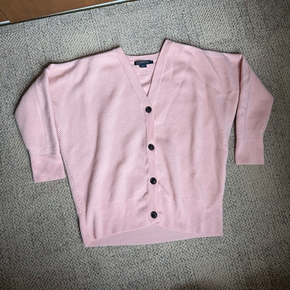 Pendleton Wool Light Pink Waffleknit Cardigan Large Clueless Preppy Balletcore - Picture 2 of 11